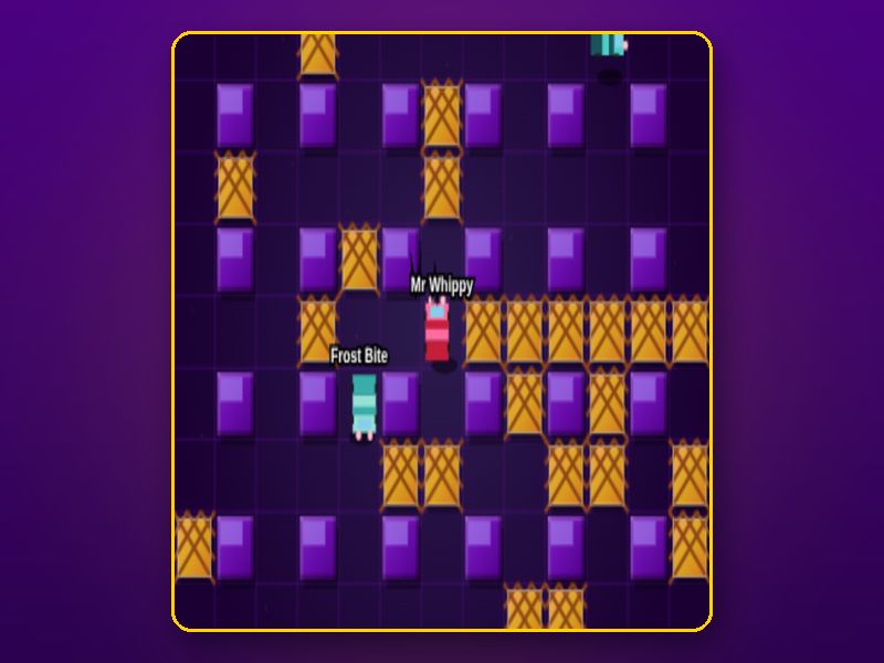 A maze of crates and rival vans in Ice Cream Wars